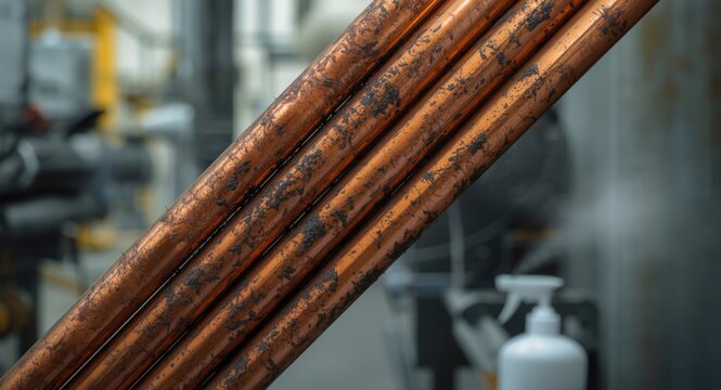Sludge presence on copper pipes in condenser emphasizing preventive maintenance requirements