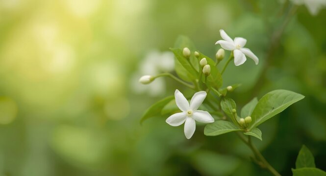 Jasmine flower buds from mogra plant for elegant floral designs