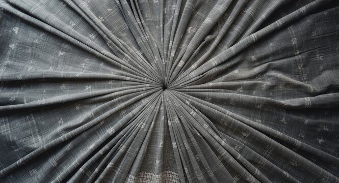 Full overhead shot of traditional clothing highlighting gray ulos fabric texture suitable for text background