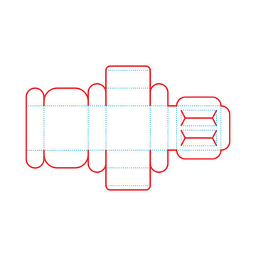 Paper Gift Box Die-Cut Template for Product Packaging