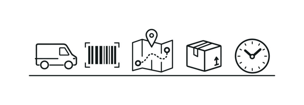 Modern logistics operations and distribution systems representing coordination, tracking, and streamlined movement of goods from origin to destination in a structured workflow