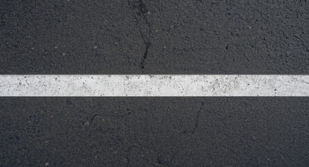 Fototapeta premium Flat top down photo of a tar street with clear and detailed lane marking stripes