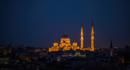 Fototapeta premium Ramadan observances advancing selflessness and charitable acts