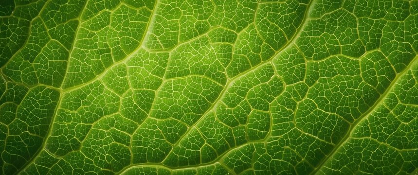 Magnified microscopic image displaying detailed green celery leaf vein system at forty times