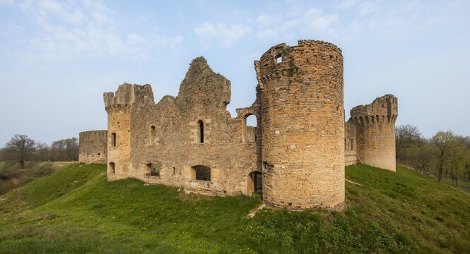 Old castle division with intact walls and no windows