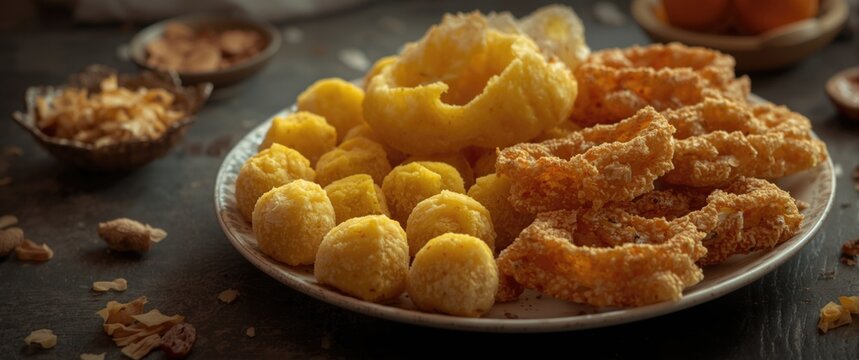 Gujarati snack platter with golden crunchy fafda and sugary jalebi