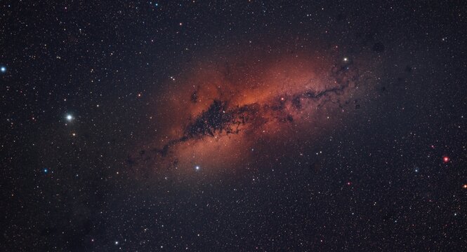Carina Nebula seen through infrared wavelengths highlighting star formation activity