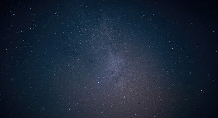 Obraz premium High ISO night shot of Milky Way galaxy featuring blur and grain