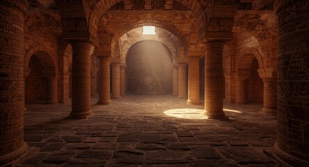 Fototapeta premium Immersive 3D experience exploring hidden ancient architectural gems