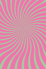 Obraz premium Abstract pink and green spiral vortex background, vibrant swirl optical illusion pattern, modern geometric design for branding, advertising, wallpapers, posters, social media graphics