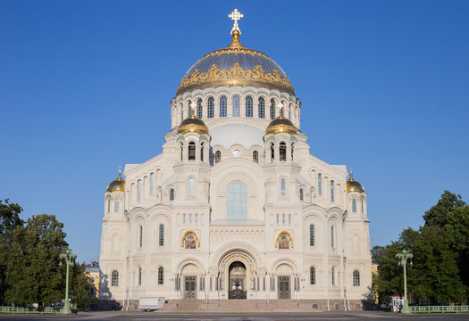 Naval Cathedral of Saint Nicholas in Kronstadt near Saint-Petersburg