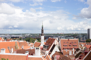 Obraz premium Tallinn, Estonia, old town skyline.