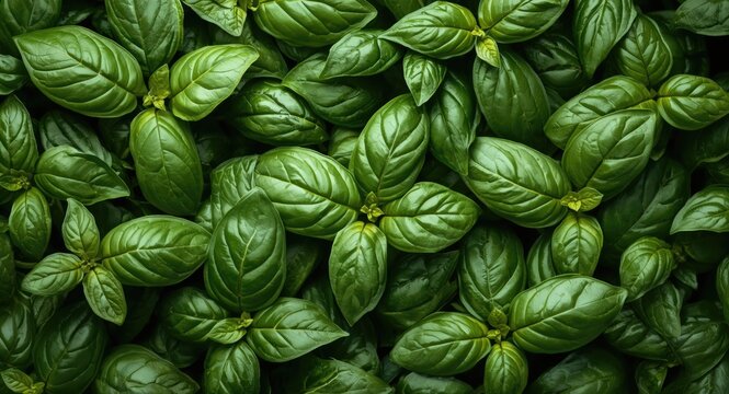 Holy basil herb leaves employed in devotional ceremonies and healing