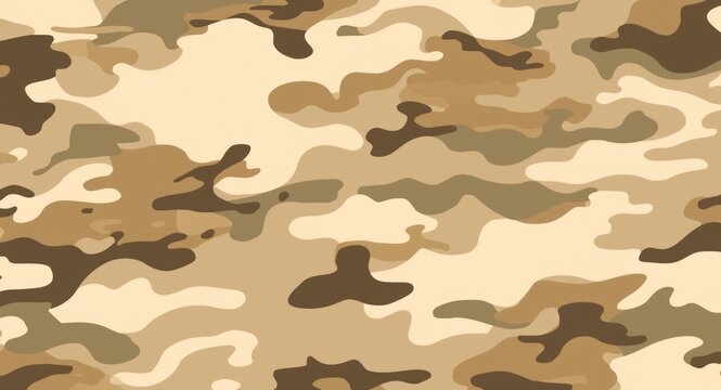 Front facing desert camo design in light shades with blank space for wording