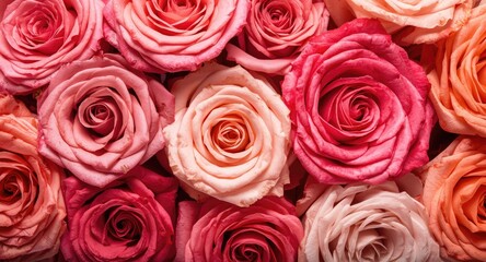 Fototapeta premium fresh rose arrangement painted with bright watercolor pigments