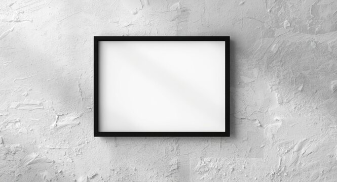 Minimal single frame mockup set against blank wall backdrop