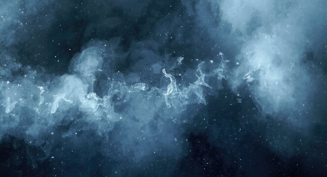 Frozen carbon dioxide sublimating into thick vapor