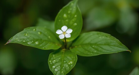 Obraz premium Ayurvedic Brahmi herb Bacopa monnieri flowering for improved mental function