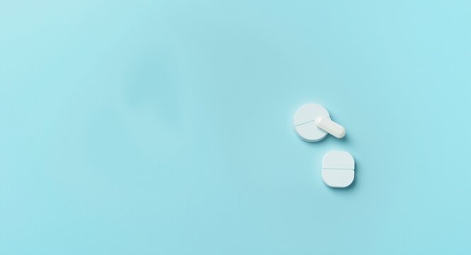 Copy space layout holding valproate tablet for medical healthcare ideas