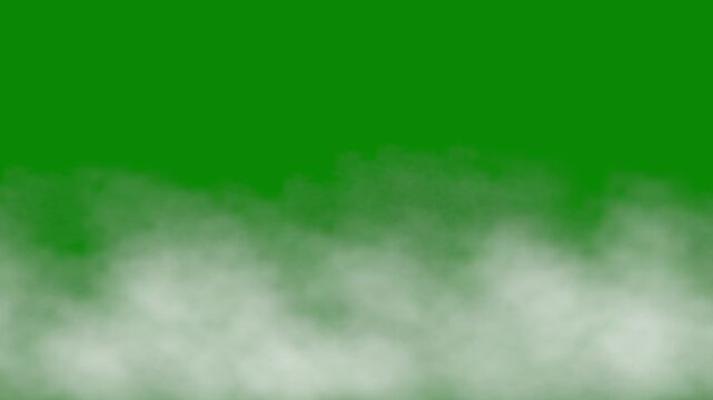 Smoke, fog or mist effect - Loop overlay effect with green chroma key screen. Stock royalty free animation