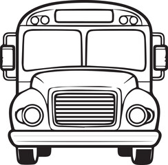 Black and white school bus icon isolated on white background vector illustration © anton