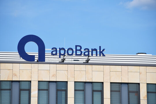 Nuremberg, Bavaria, Germany - July 4, 2025: apoBank in Nuremberg, Germany - The Deutsche Apotheker- und &Auml;rztebank eG (ApoBank, German bank for pharmacists and physicians) is a cooperative bank