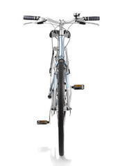 Classic Women's Bike front view isolated cutout on white studio background. © Alx