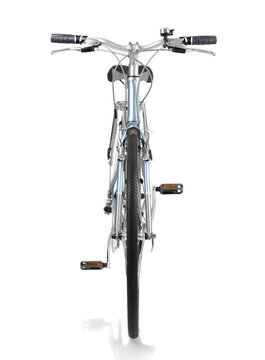 Classic Women's Bike front view isolated cutout on white studio background.