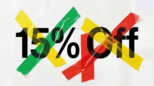 Sale 10% Off and Limited Time offer with Price Tag on red background/ Generated by AI