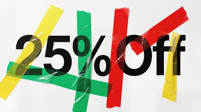 Sale 10% Off and Limited Time offer with Price Tag on red background/ Generated by AI