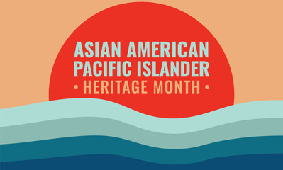 Asian American and Pacific Islander (AAPI) heritage month design  © Rafaj Stock
