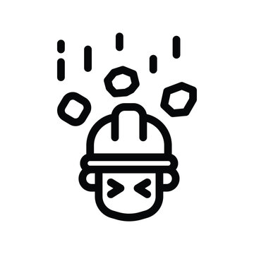 falling objects line icon illustration vector graphic.eps