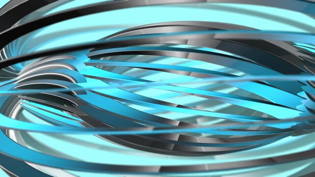Abstract swirly blue and silver background