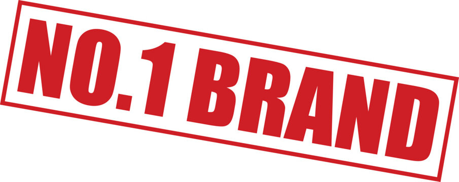 Red no1 brand stamp for marketing