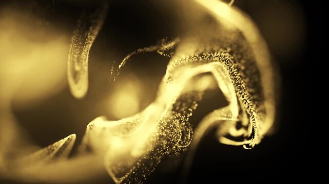 4K Abstract motion background animation shining particles stars sparks and magic dust forming in space wave flow with light rays and projections seamless loop.