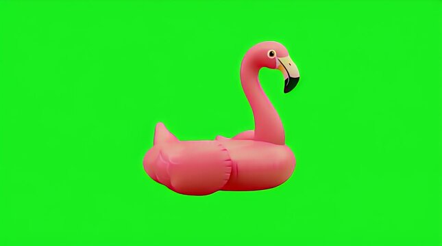 A vibrant pink flamingo inflatable pool float, perfect for summer vacations, poolside fun, and relaxing beach holidays, offers a joyful and whimsical aquatic experience.