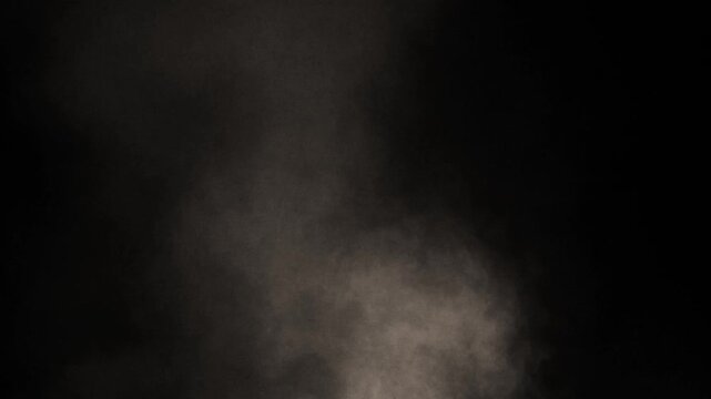 Light Gray Smoke Drift Animation, Foggy White Vapor Spreading Across Scene
Horizontal Mist Cloud on Dark Background, Gentle Smoke Movement in Black Space.