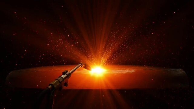 Industrial Welding Sparks Fusion