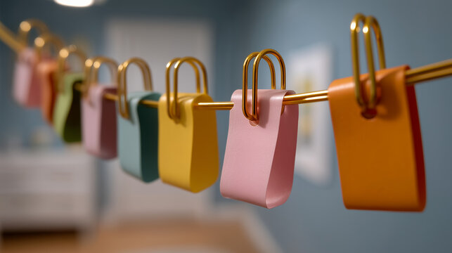 Countdown chain decorates child's bedroom wall with one link removed daily, visual timeline helps young minds comprehend deployment duration, perfect for separation routine patience, and contemporar