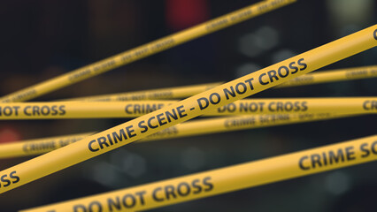 Crime scene do not cross tape with police car background © jitendra jadhav