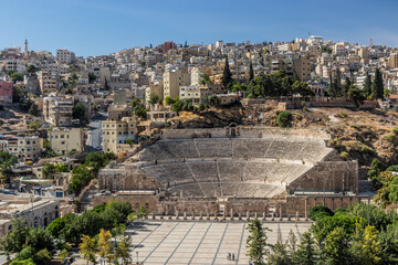 Fototapeta premium View of the Roman Theatre in Amman, Jordan