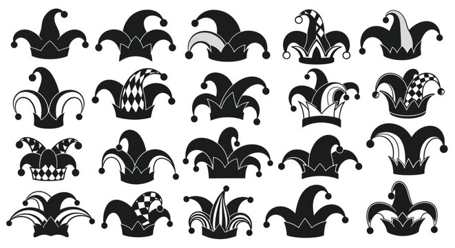 Jester Hats Collection - Medieval Fool Cap Icons