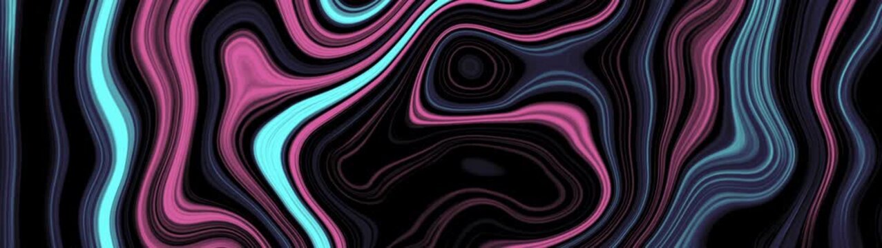  Liquid Fractal Motion 4K Ultra-Wide LED Background Animation for Futuristic Visuals