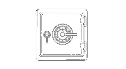 Secure Metal Safe with Combination Lock and Keyhole. © Haroh