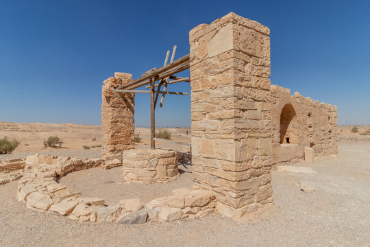 Well at Qusayr Amra (Quseir Amra or Qasr Amra), one of the desert castles located in eastern Jordan