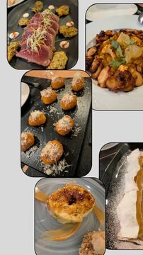 collage of delicious food