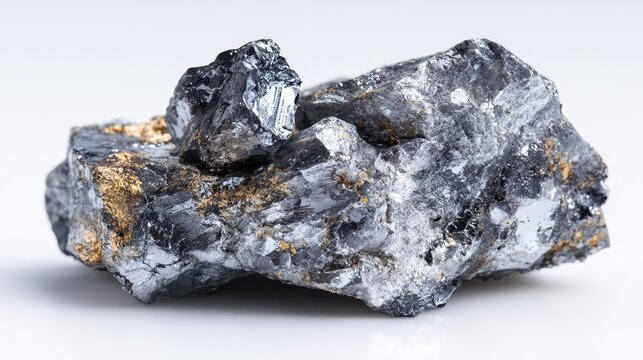 Stunning photo of high grade polycrystalline silicon material photographed against white background.