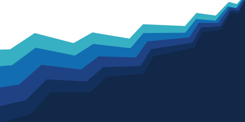 Abstract Wave Pattern with Blue Gradient Horizontal Background Design. Vector illustration © uboy