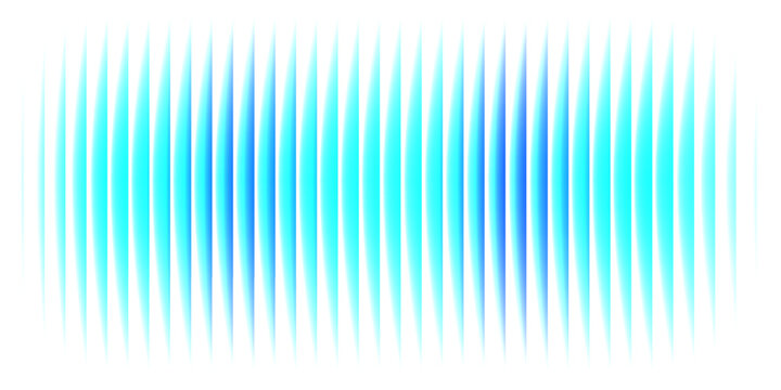 Abstract vertical blue light bar pattern background with glowing cyan center, creating a vibrant digital sound wave or equalizer effect, isolated on