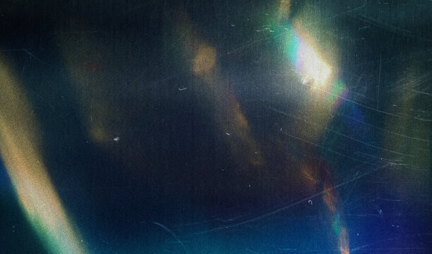 Light leaks photo film overlay effect, grainy noise light leaks bokeh shaped retro film grainy texture background, aged dust scratches dirty film photo background